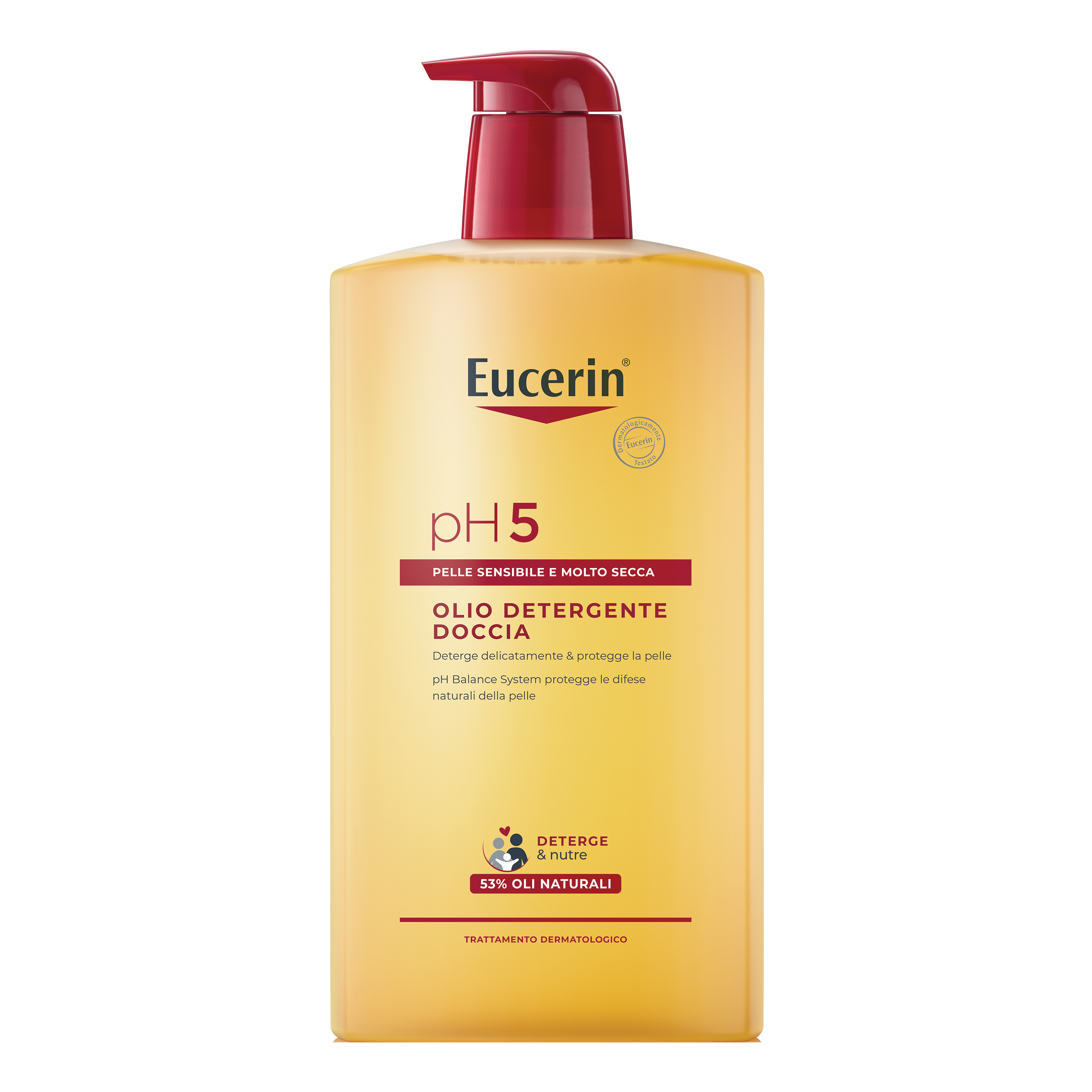 Eucerin Olio Detergente Doccia pH 5 Per Pelle Secca 1L