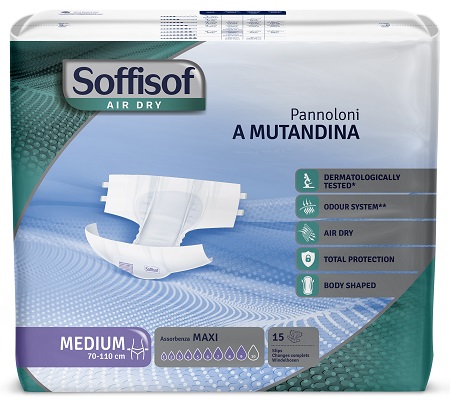 Pannolino mutandina air dry soffisof maxi m 15 pezzi