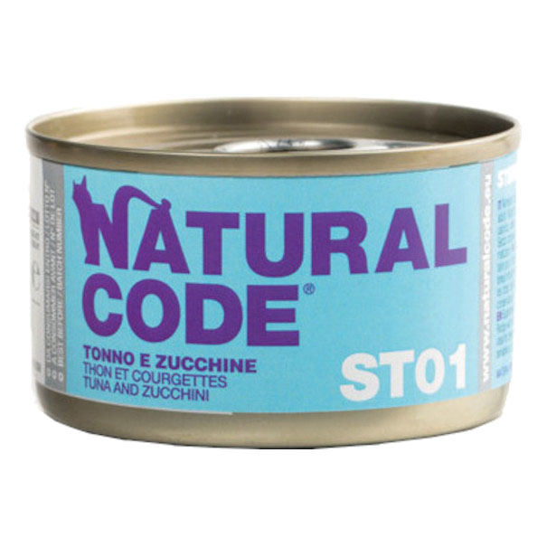 Natural Code Gatto Lattina (St01) Adulto Sterilizzato Tonno & Zucchine 85 Gr
