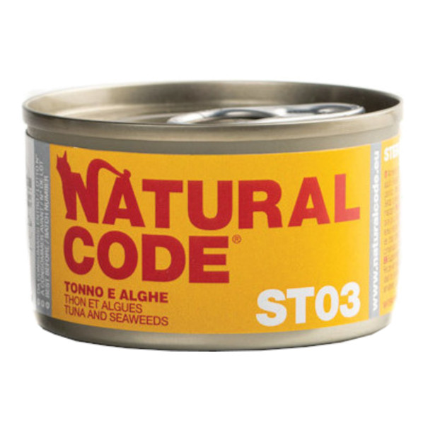 Natural Code Gatto Lattina (St03) Adulto Sterilizzato Tonno & Alghe 85 Gr