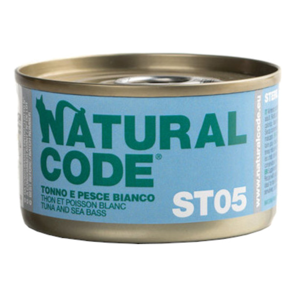 Natural Code Gatto Lattina (St05) Adulto Sterilizzato Tonno & Pesce Bianco 85 Gr Temporaneamente Mancante Dall'Azienda Produttrice