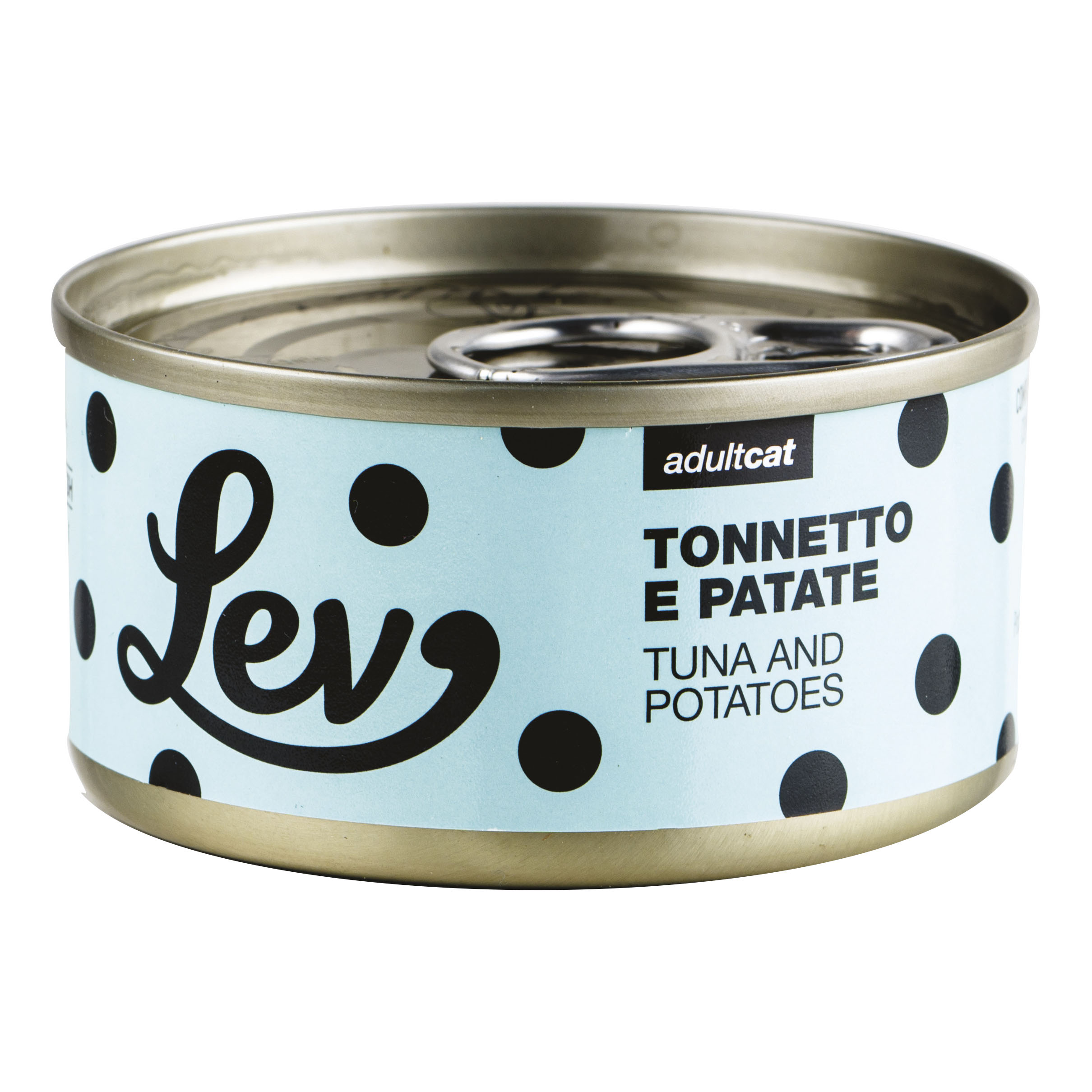 Lev Gatto Lattina In Acqua Di Cottura Adulto Tonnetto &amp; Patate 70 Gr
