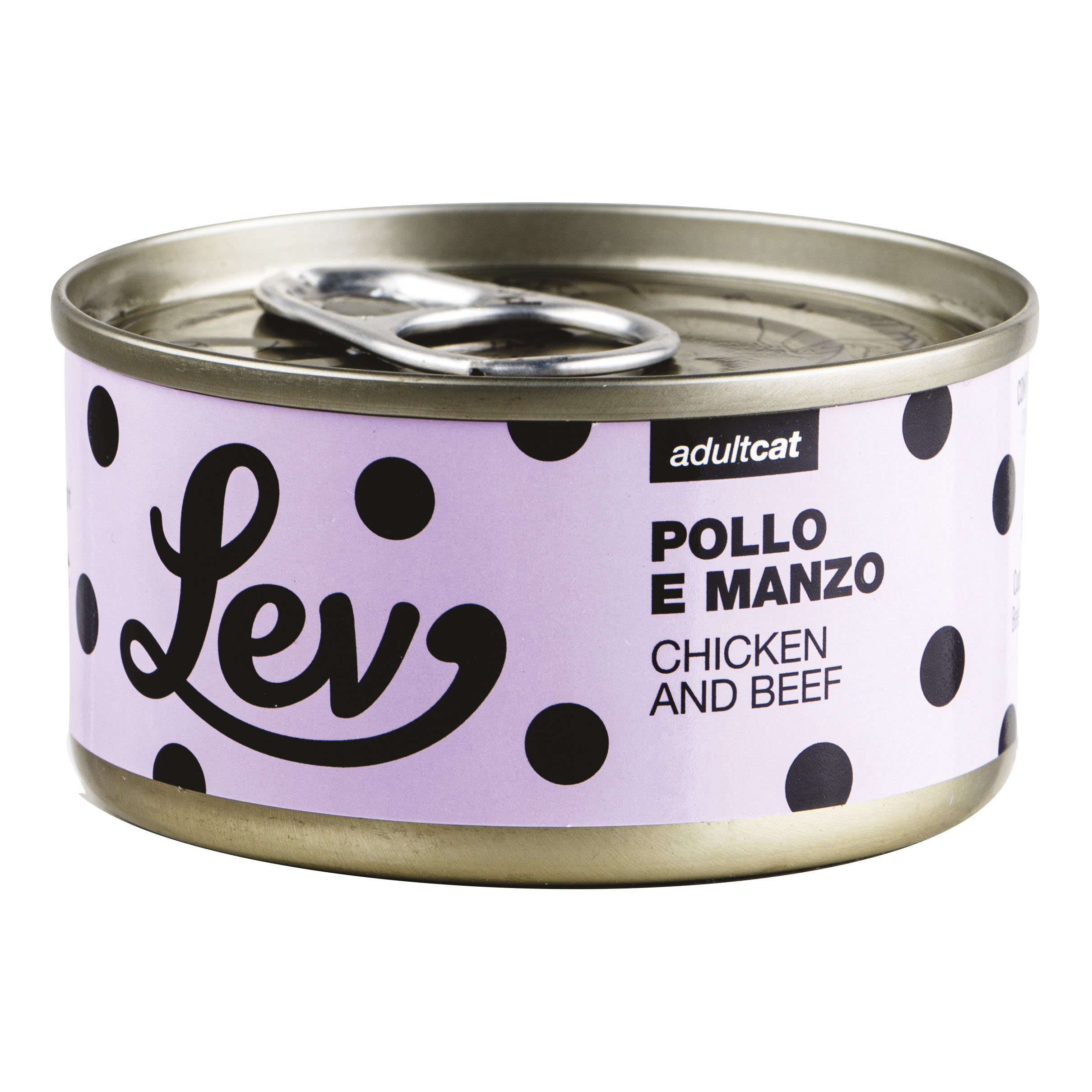 Lev Gatto Lattina In Acqua Di Cottura Adulto Pollo &amp; Manzo 70 Gr