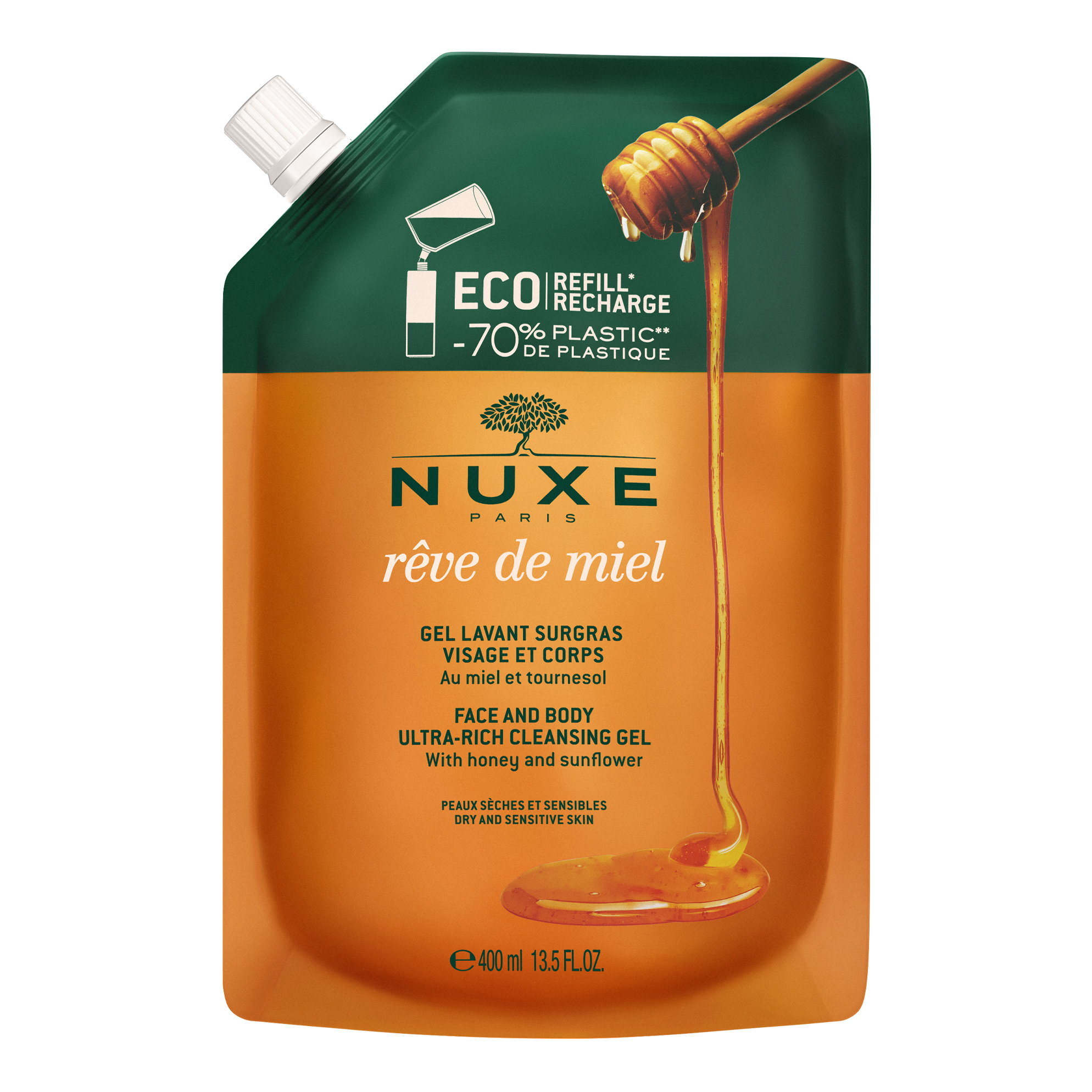 Nuxe reve de miel gel lavant ecorec 400 ml