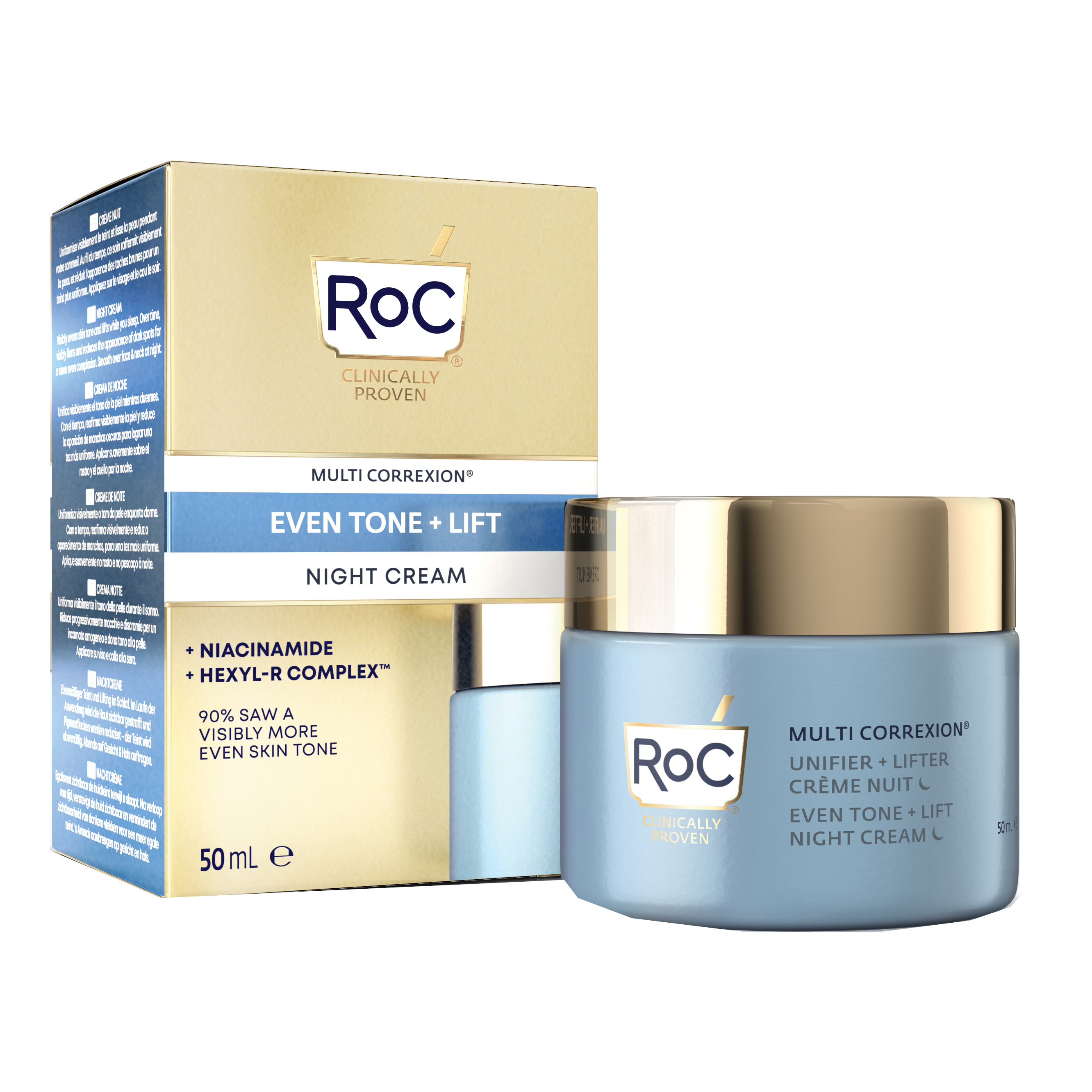 Roc multi correxion even tone + lift night cream 50 ml