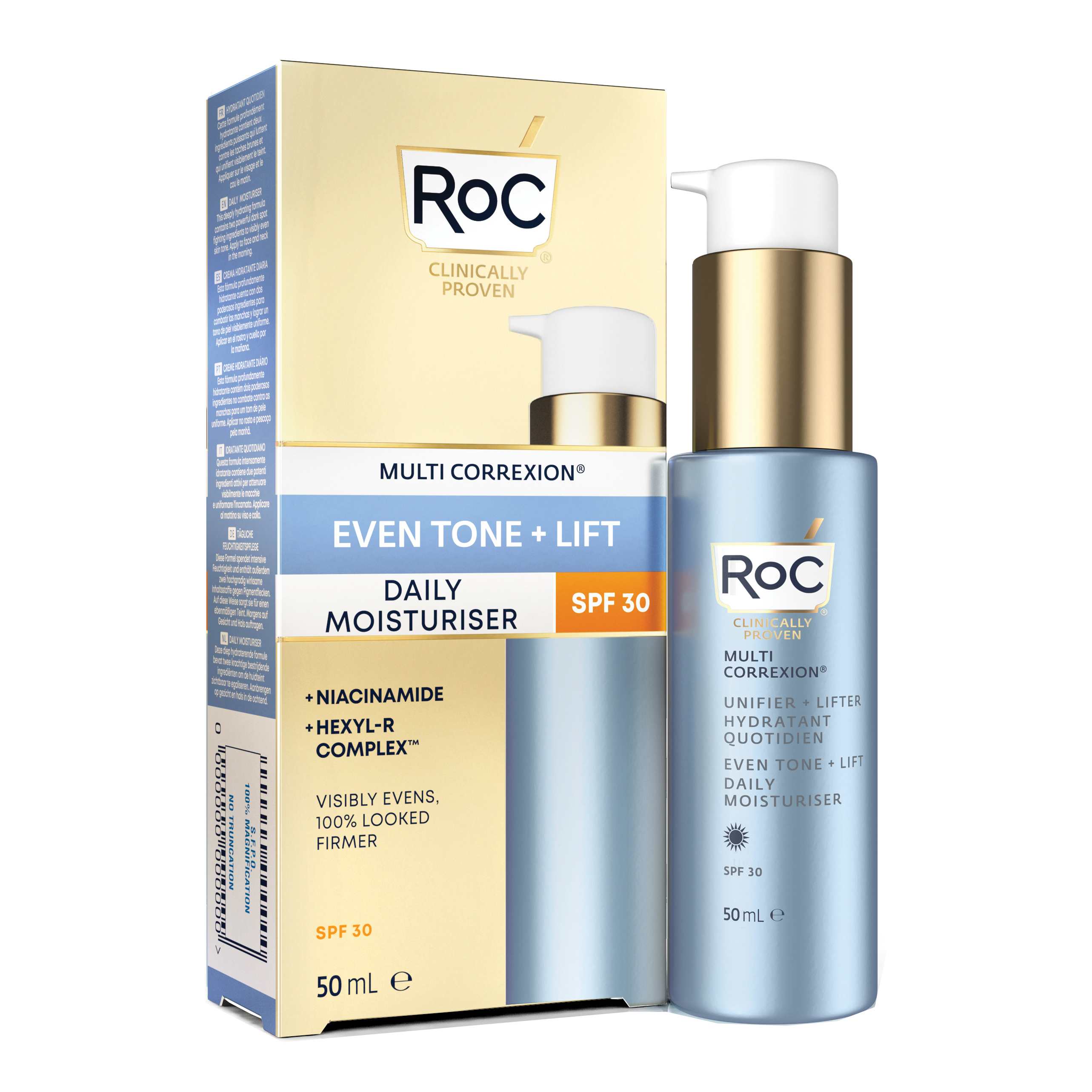 Roc multi correxion even tone + lift daily moisturizer spf30 50 ml