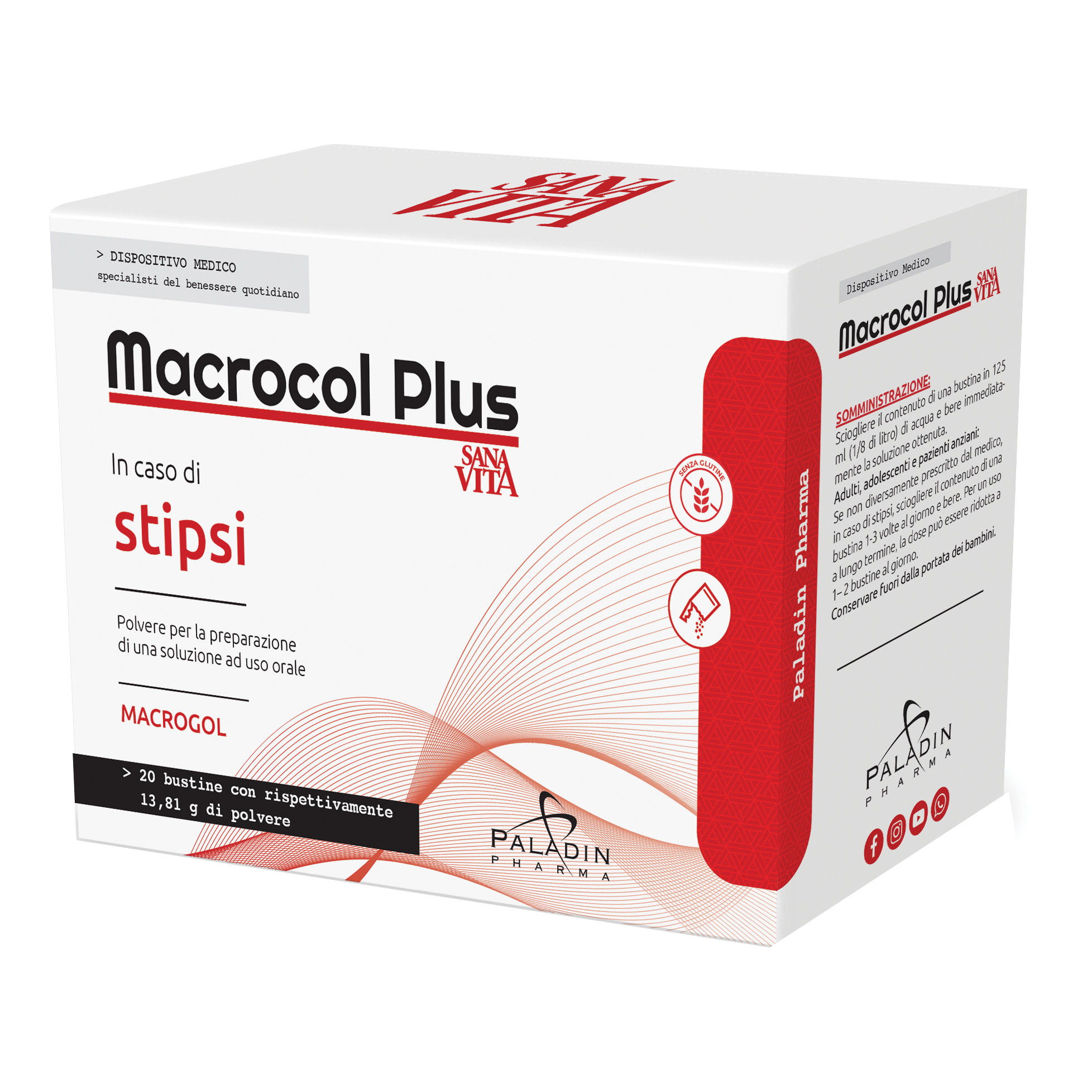 Sanavita macrocol plus 20 bustine da 13,81 g