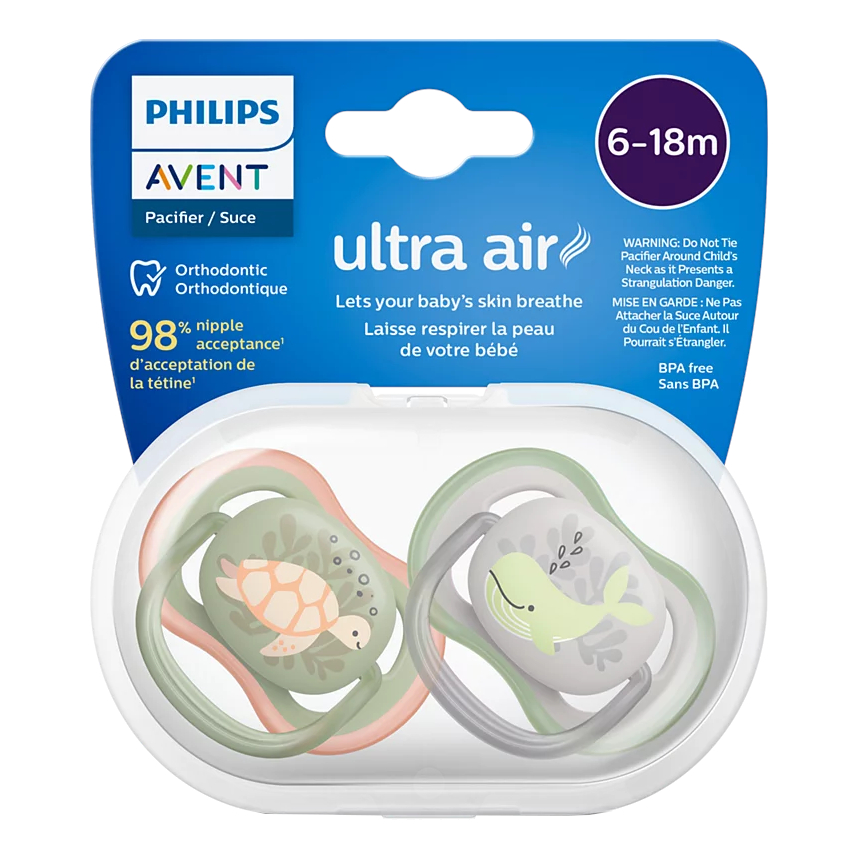 Succhietto avent ultra air 6-18m tartaruga/balena