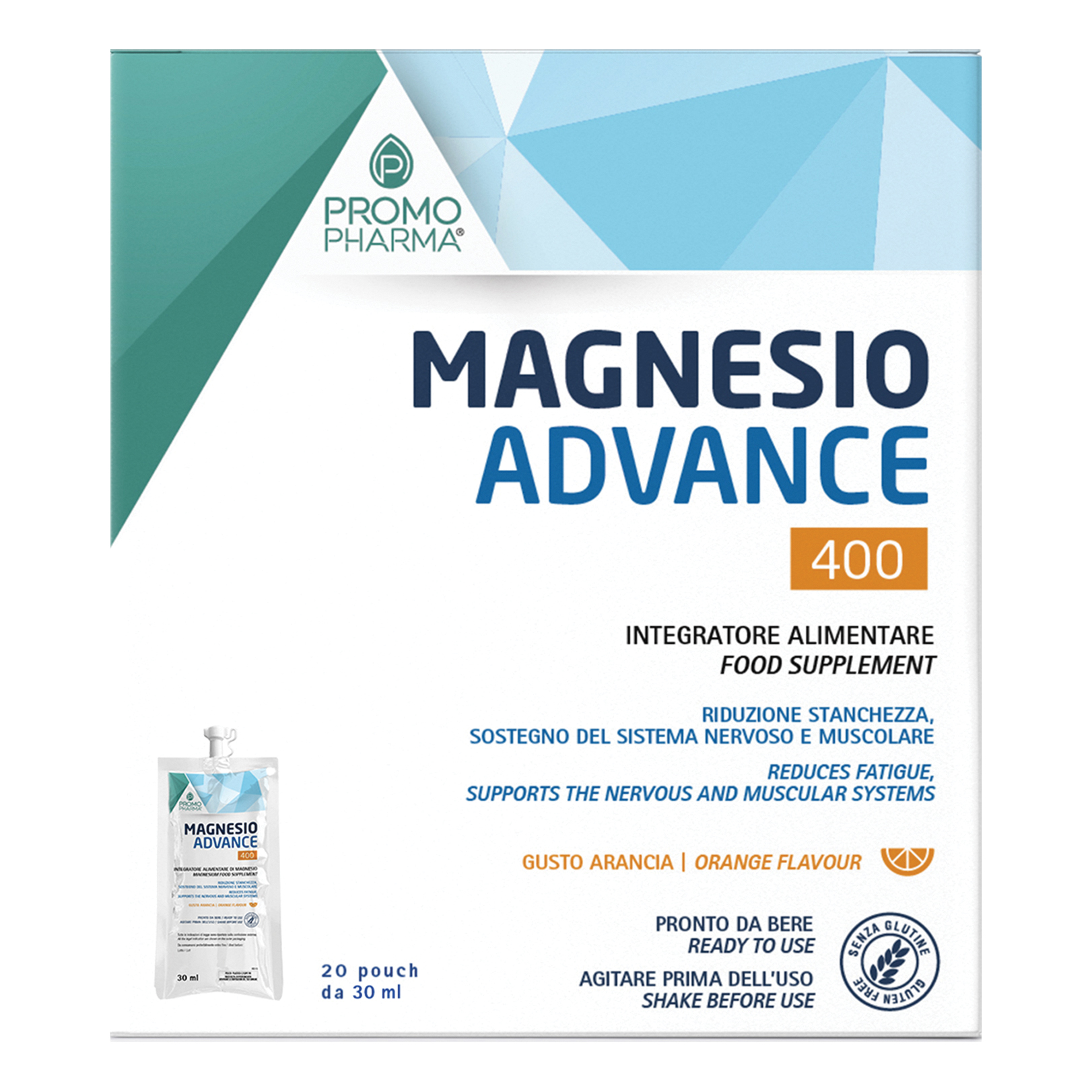 Magnesio advance 400 20 pouch da 30 ml