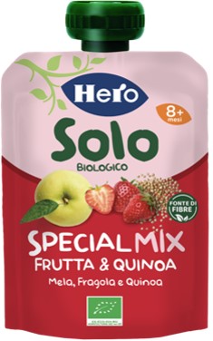 Hero solo omogeneizzato frutta + cereali fragola mela quinoa 100 g
