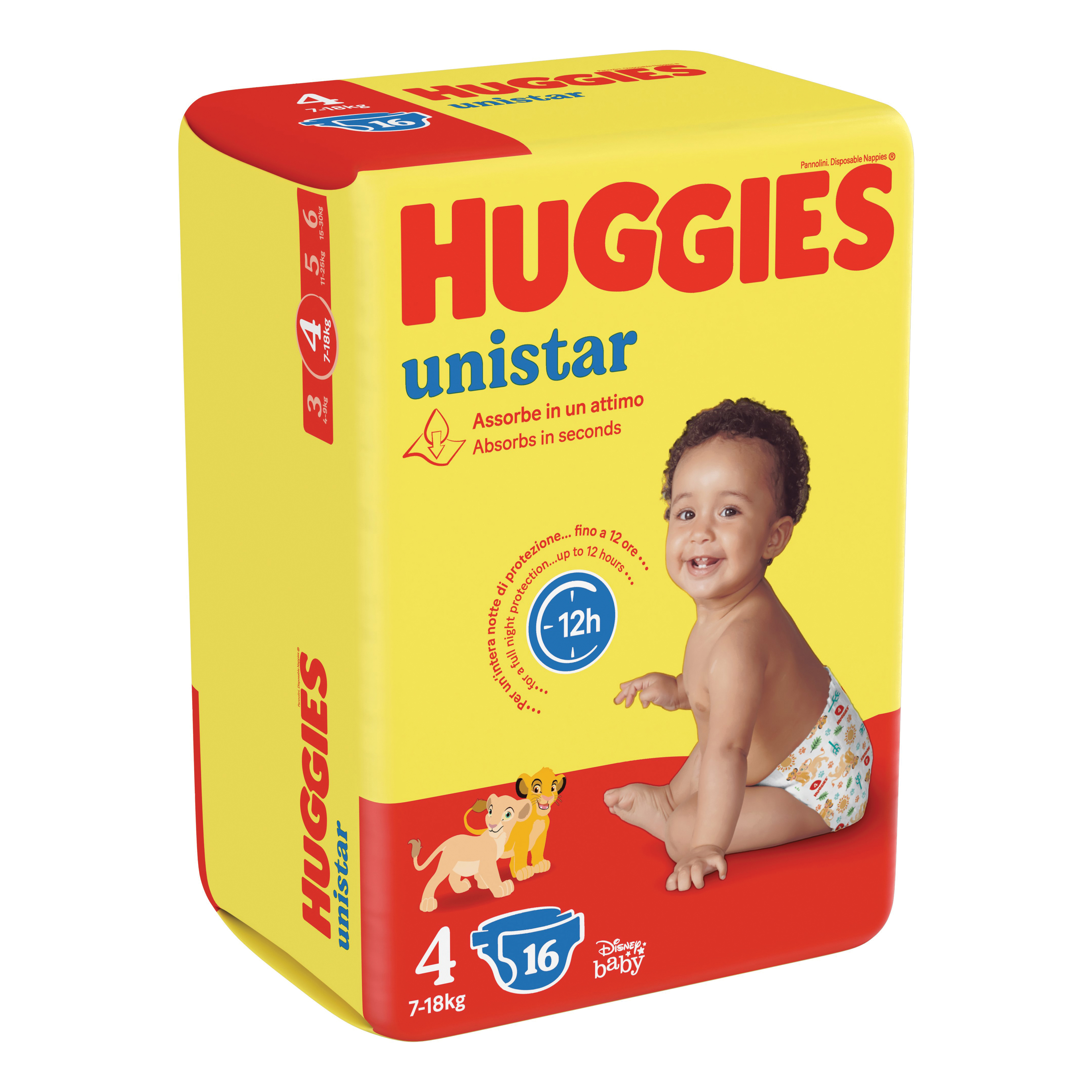 Huggies unistar base taglia 4 16 pezzi