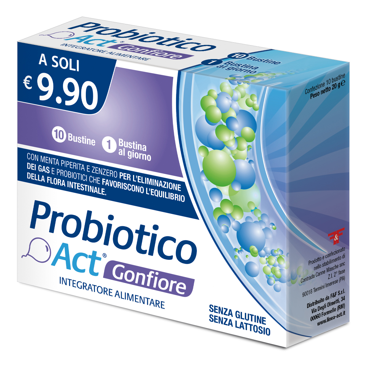 Probiotico act gonfiore 10 bustine