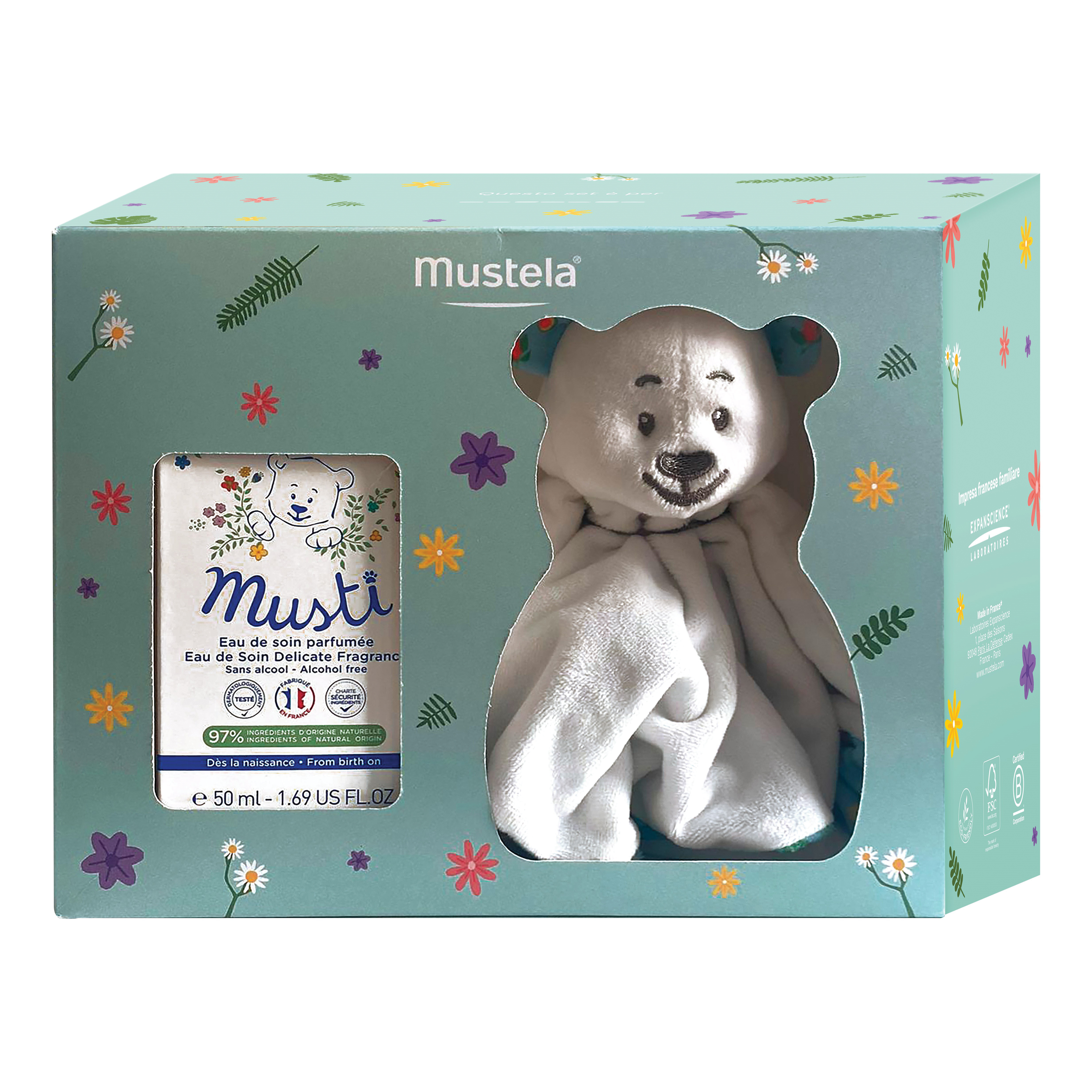 Mustela Cofanetto Musti Acqua Profumata + Peluche-image
