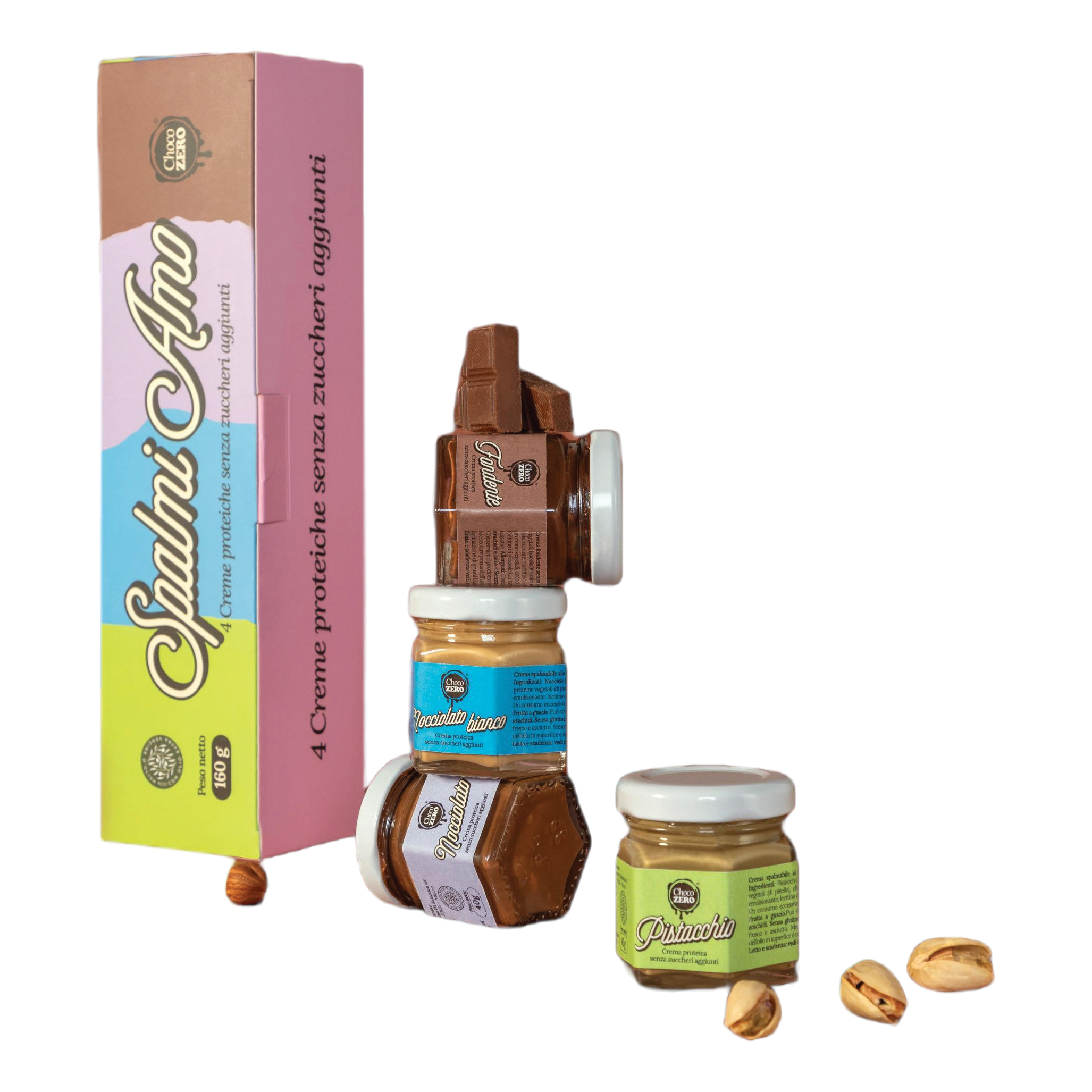 Choco zero spalmiamo kit creme proteiche 4 pezzi da 40 g