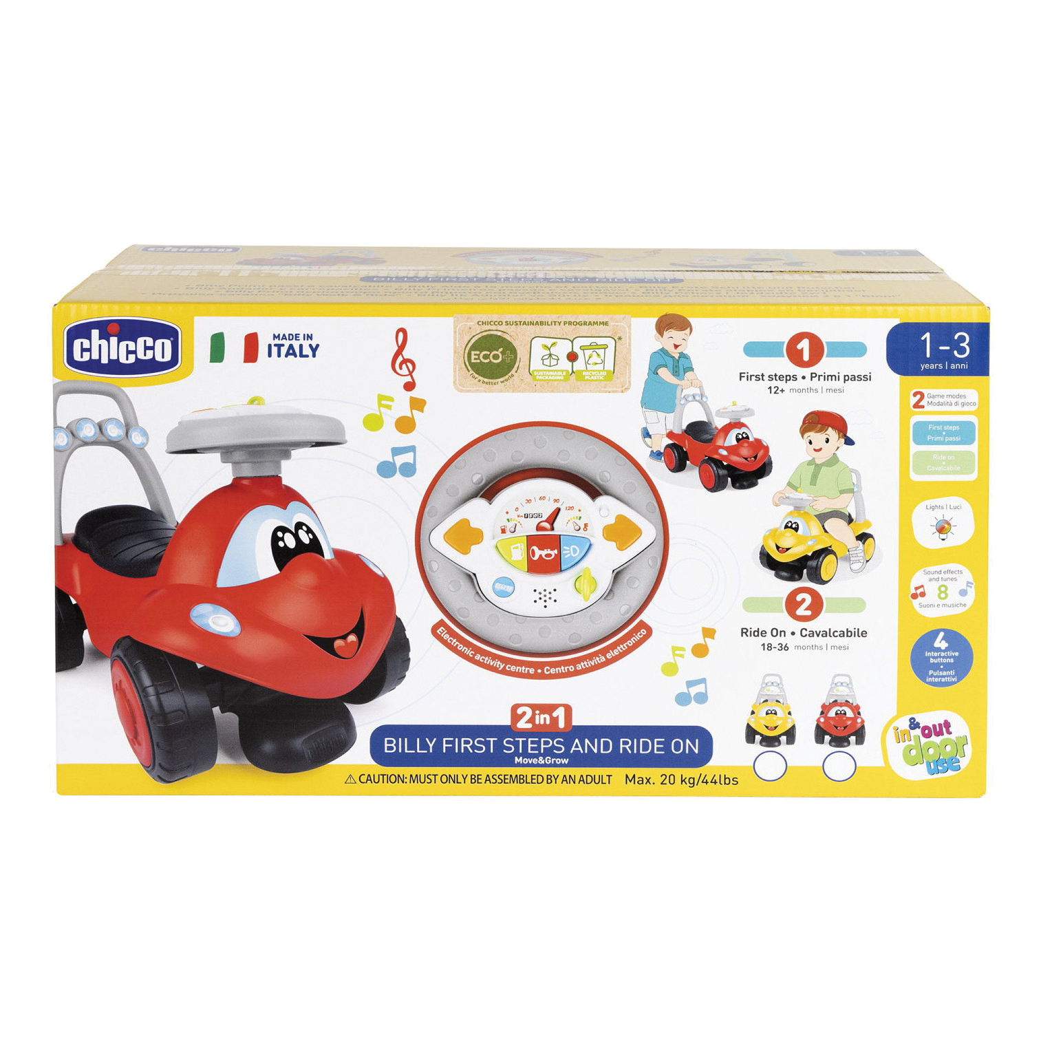 Chicco billy walk&amp;ride rosso