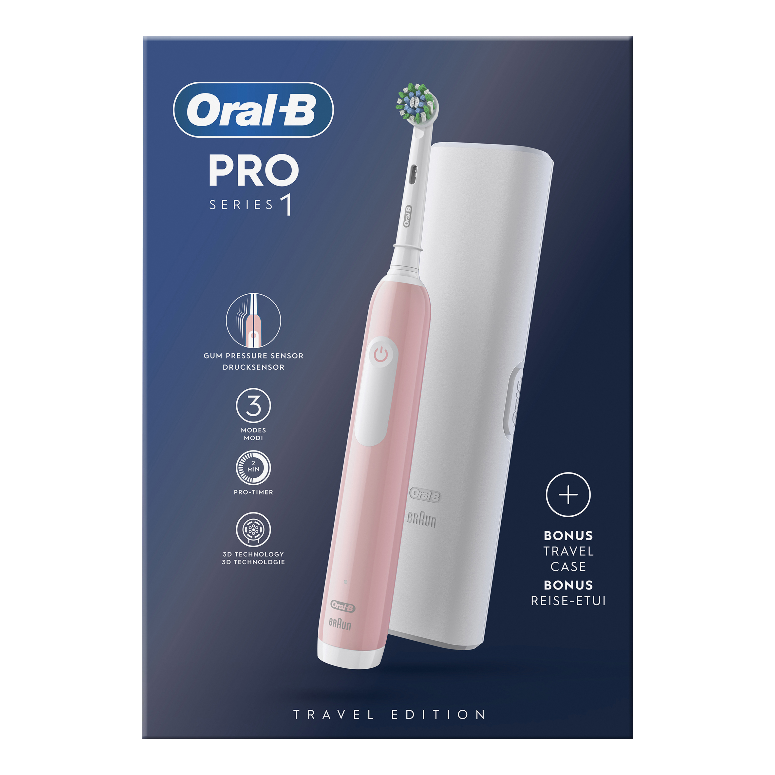 Oral B Pro Series 1 Spazzolino Elettrico Ricaricabile Rosa con 1 Te...