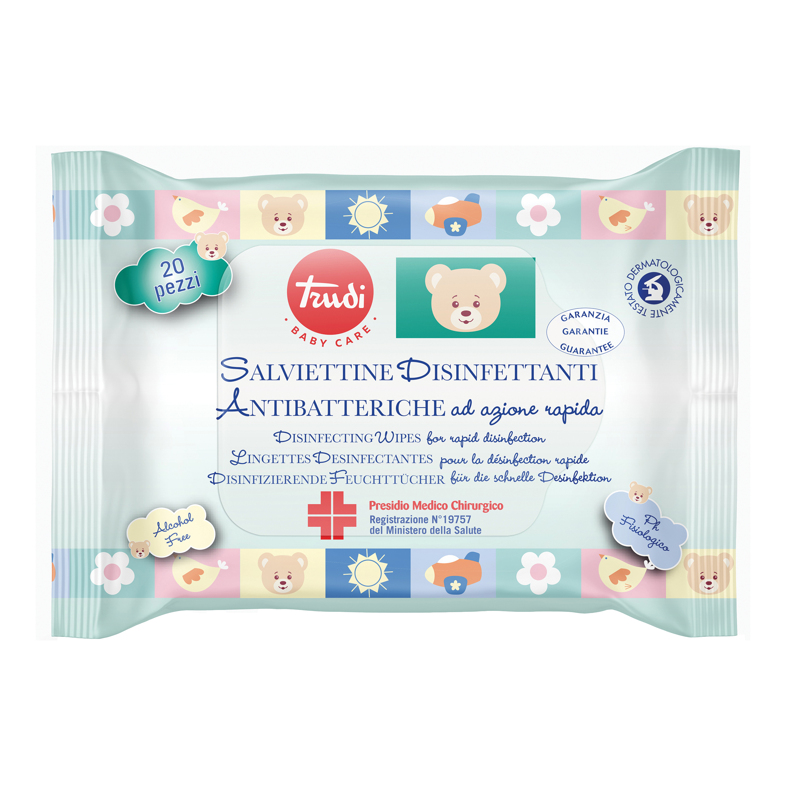 Trudi baby care salviettine disinfettanti pmc 20 pezzi
