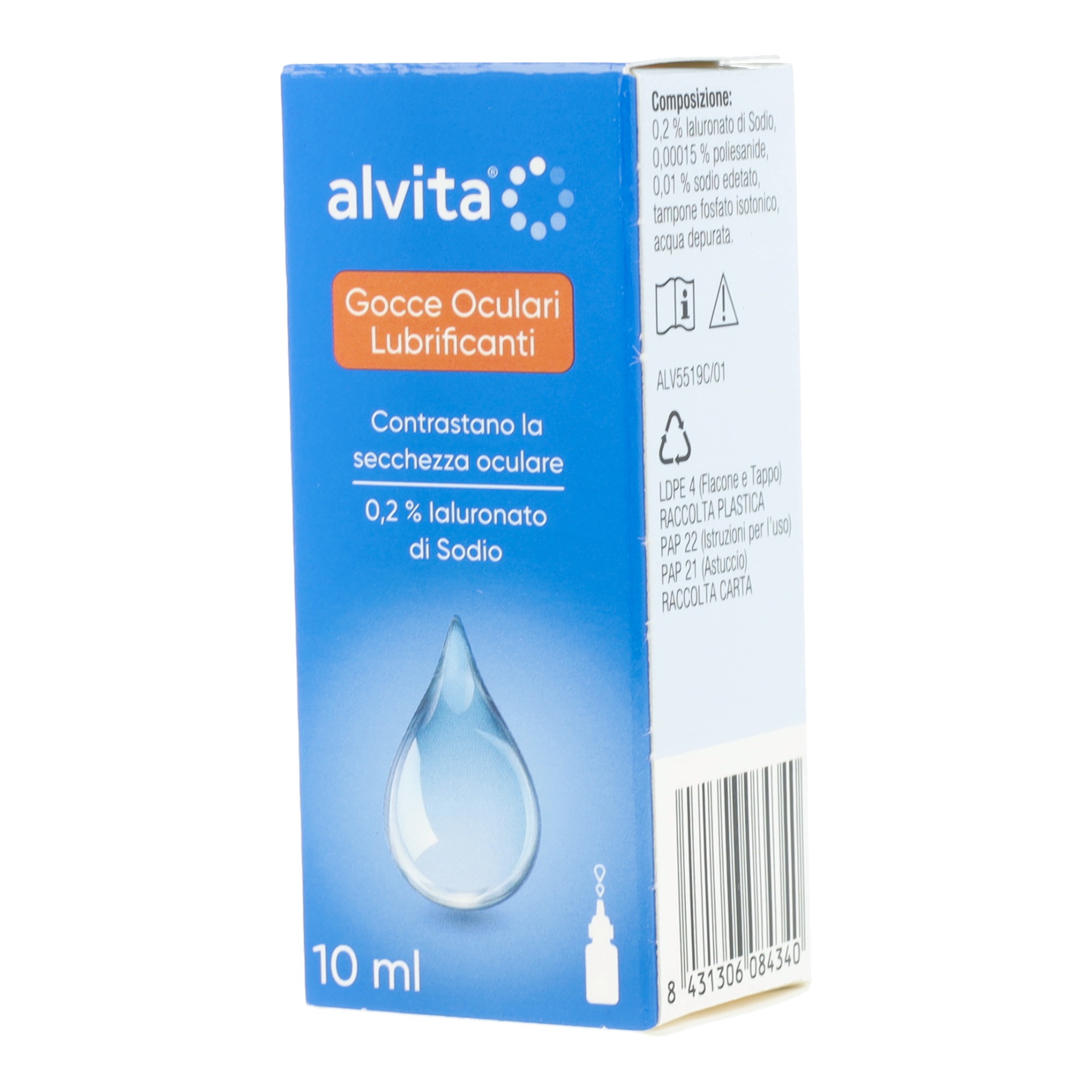 Gocce oculari lubrificanti alvita 10 ml