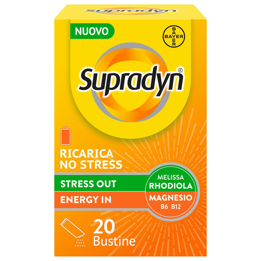 Supradyn Ricarica No Stress Integratore Vitamine e Magnesio 20 Bustine