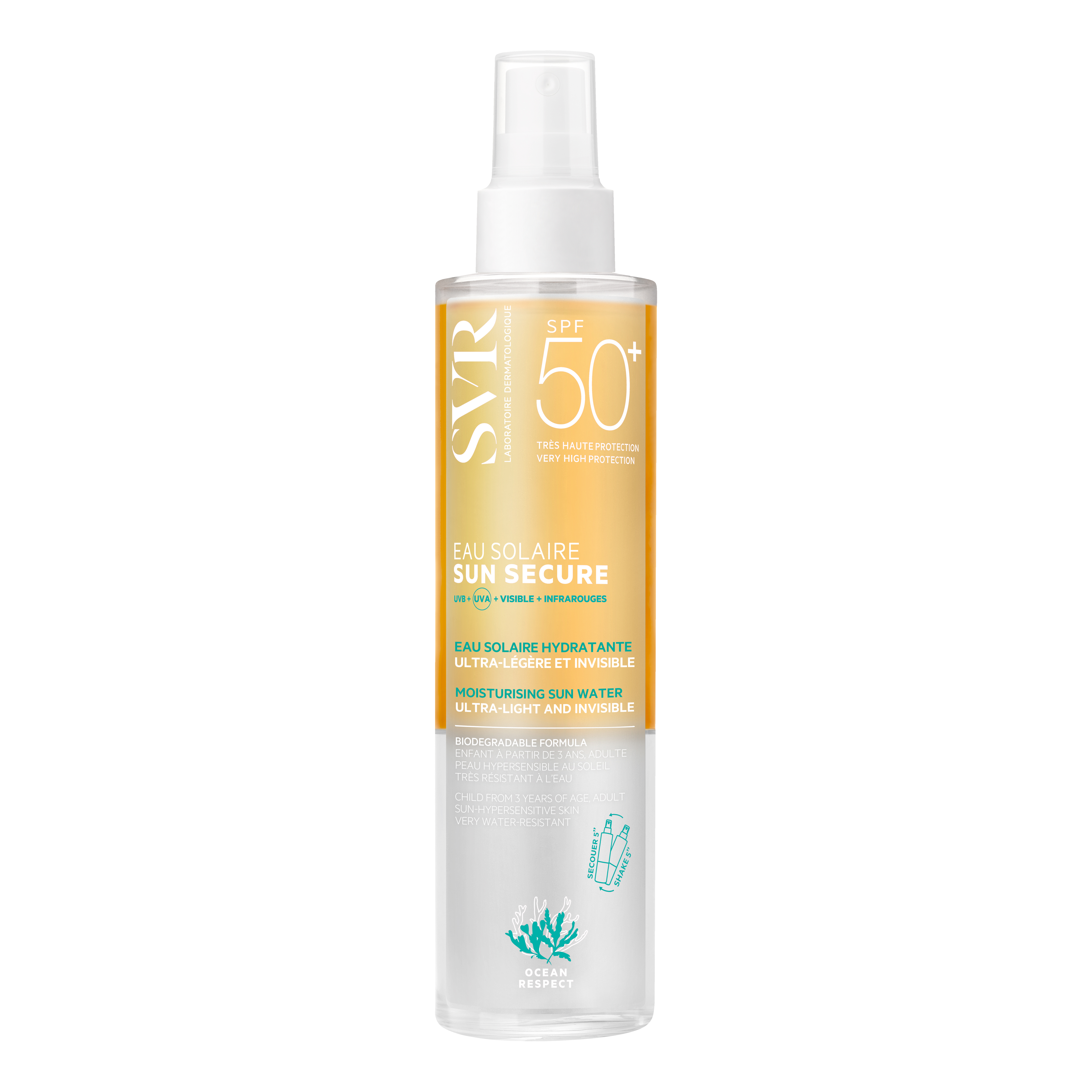 Svr Sun Secure Eau Solaire Spf50+ Travel Size 100 Ml