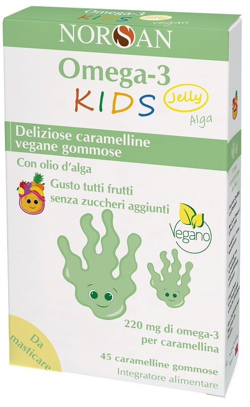 Norsan omega 3 kids jelly alga 45 caramelle gommose