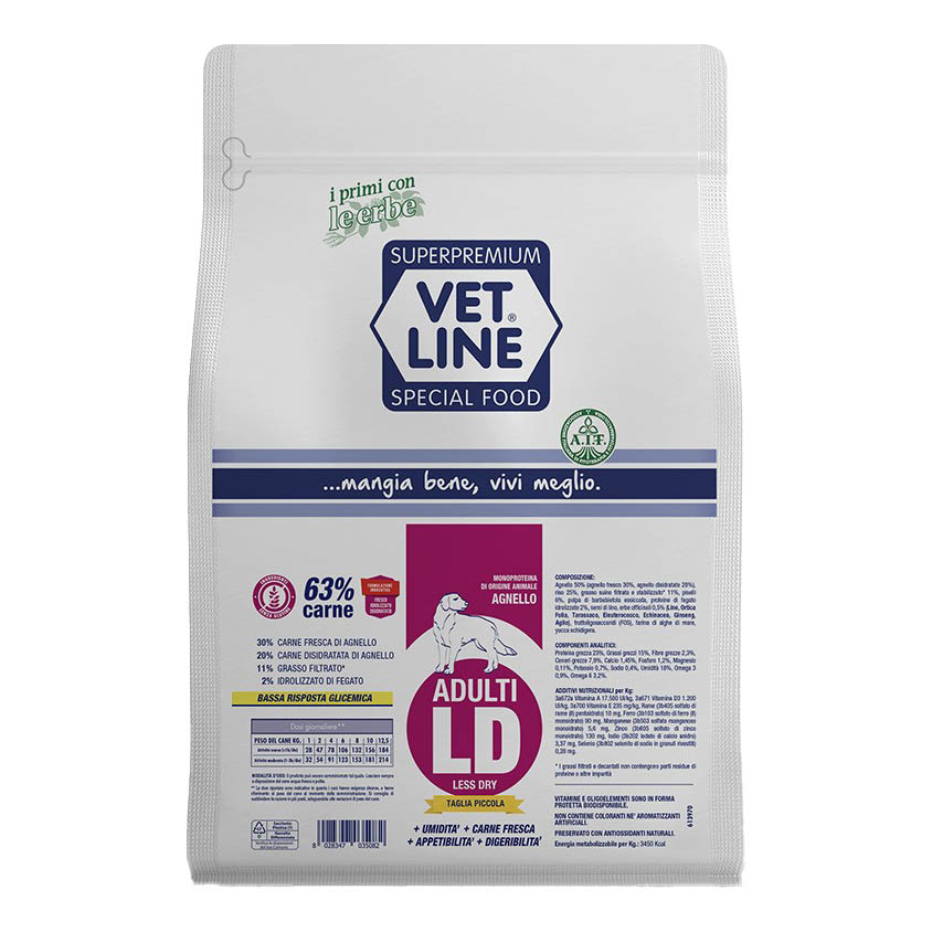 Vetline Cane Adulto Ld Mini Monoproteico Agnello 800 Gr