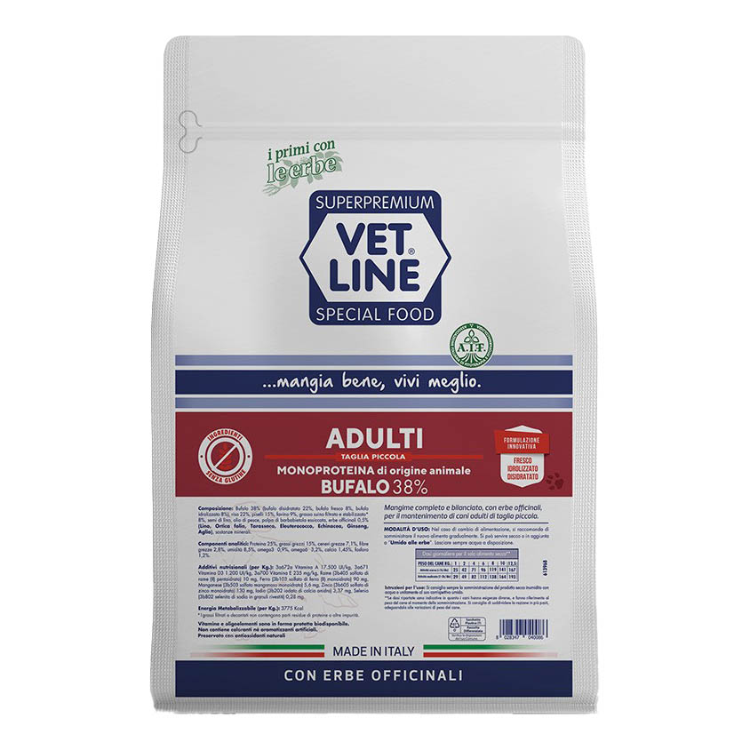 Vetline Cane Adulto Mini Bufalo 800 Gr