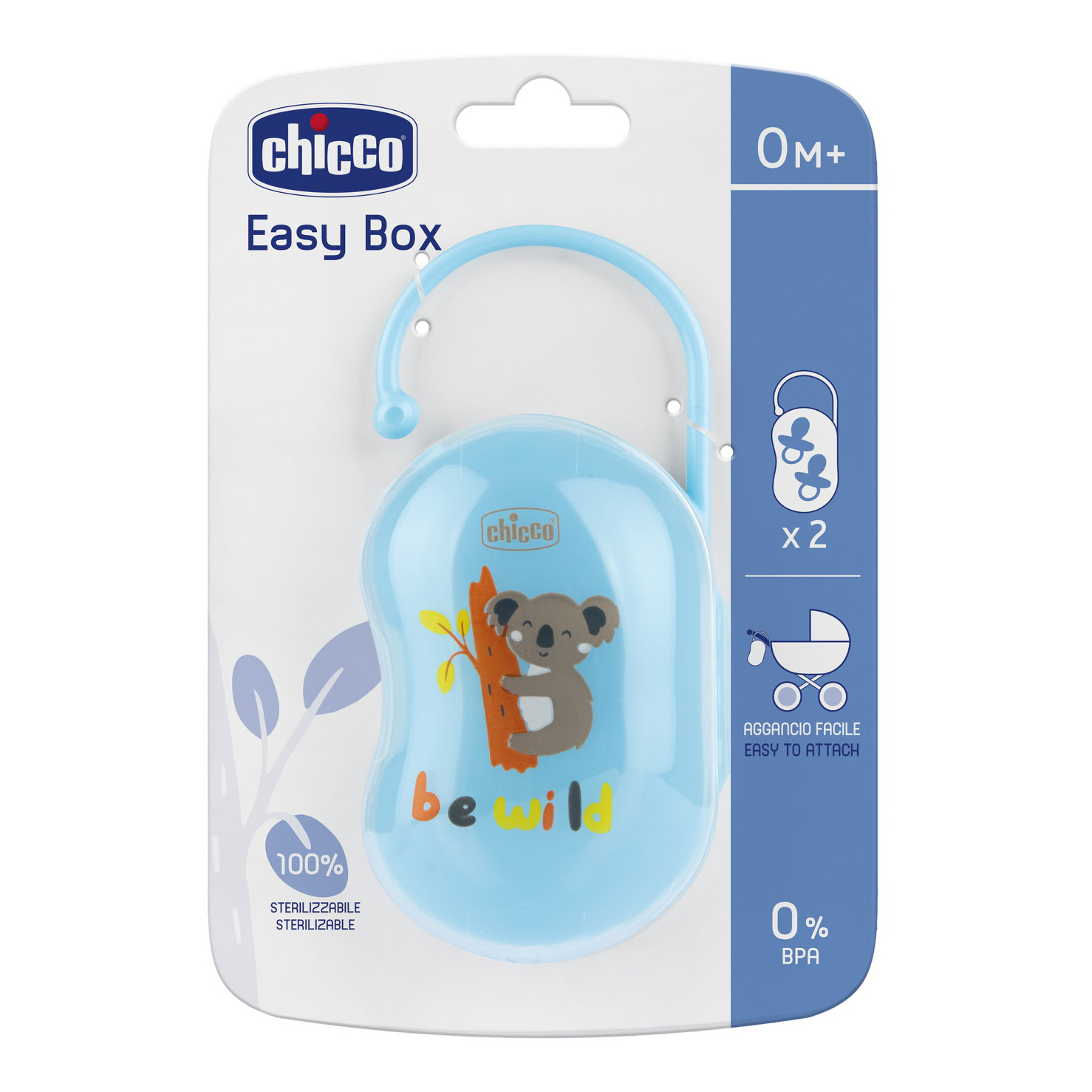 Chicco portasucchietto doppio azzurro