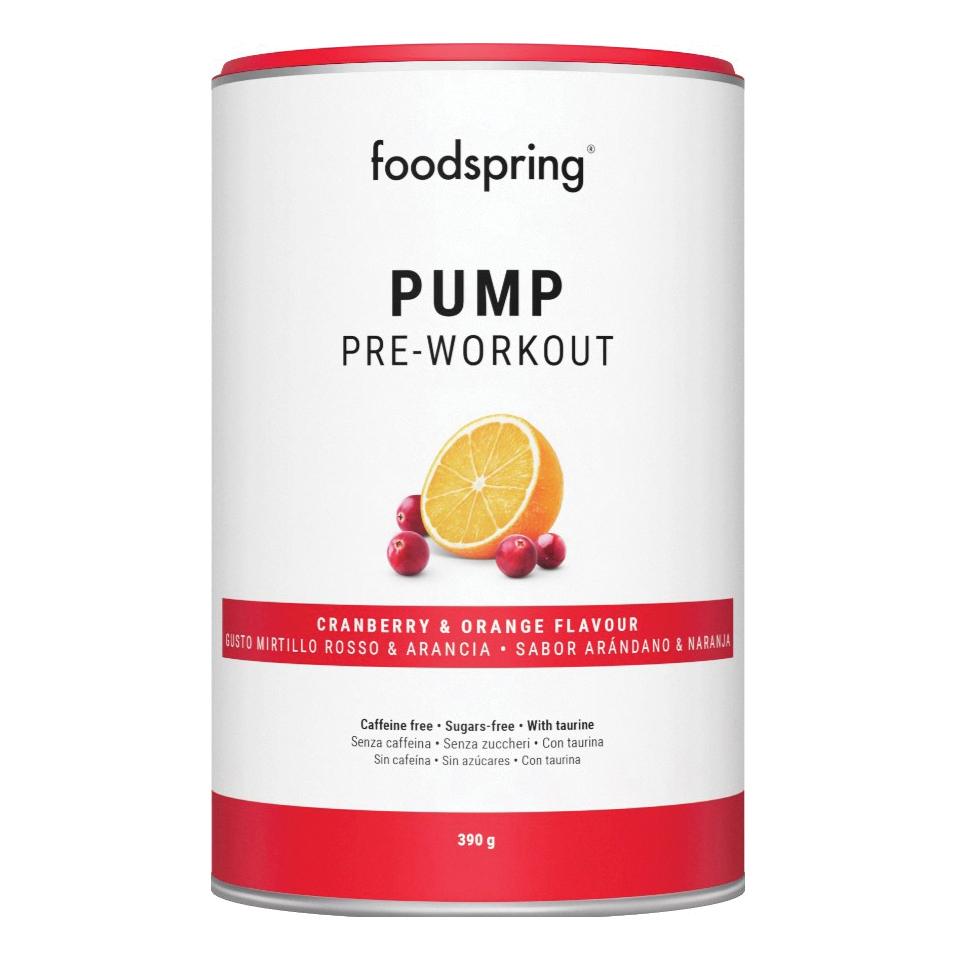 Pump pre workout mirtillo rosso &amp; arancia 390 g