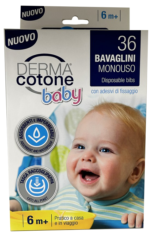 Dermacotone baby bavaglini monouso 36 pezzi