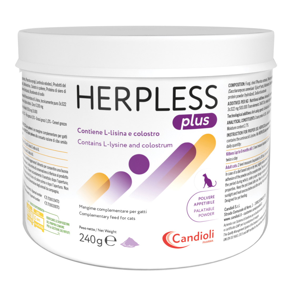 Herpless Plus Polvere Barattolo 240 Gr