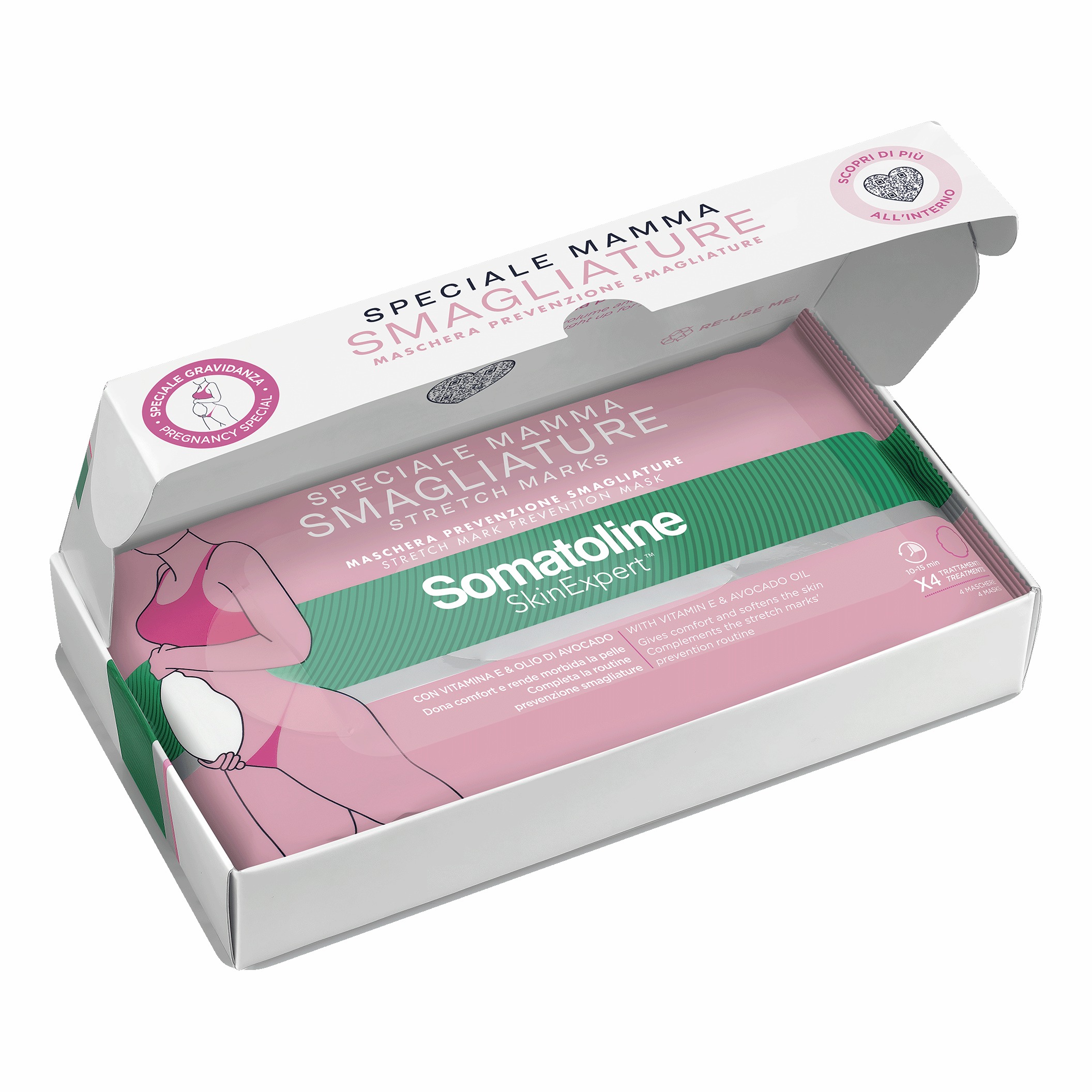 Somatoline skin expert maschera mum to be 4 pezzi