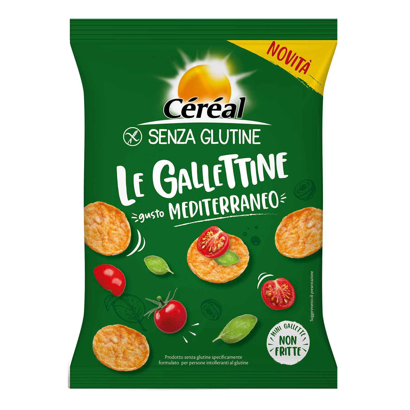 Cereal senza glutine gallettine gusto mediterraneo 70 g