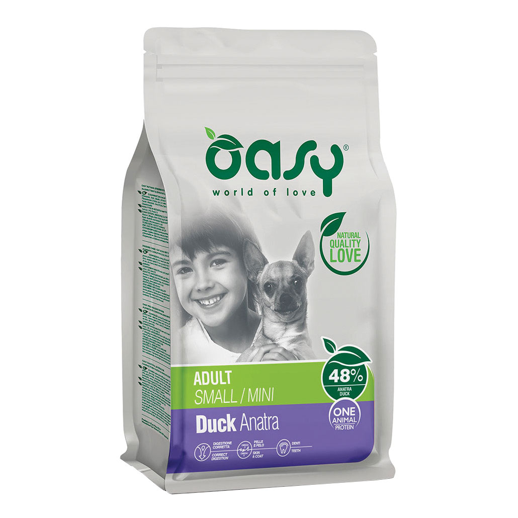 Oasy Cane Oap Adulto Small&Mini Anatra 800 Gr