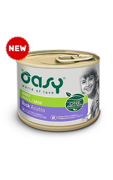 Oasy Cane Oap Adulto Small&Mini Anatra Lattina 200 Gr