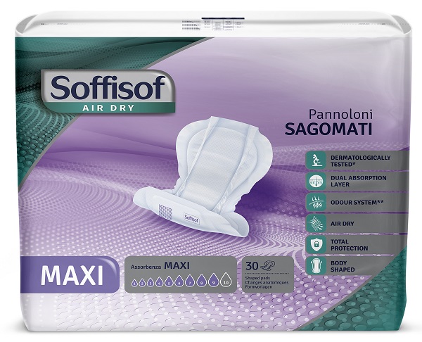 Pannolone soffisof air dry sagomato maxi 30 pezzi