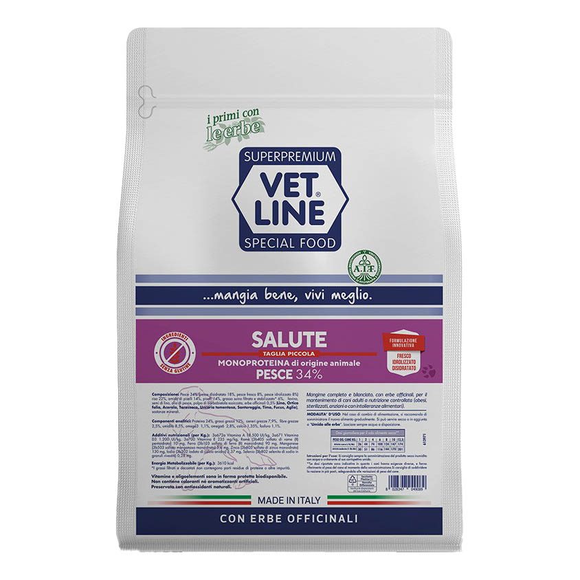 Vetline Cane Salute Mini Pesce 800 Gr