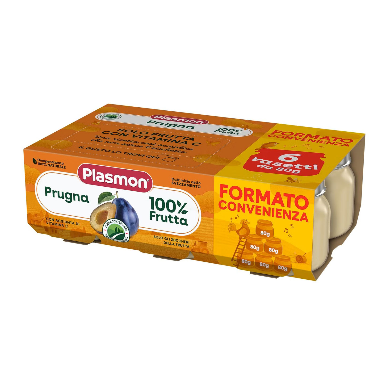 Plasmon omogeneizzato prugna 6x80 g