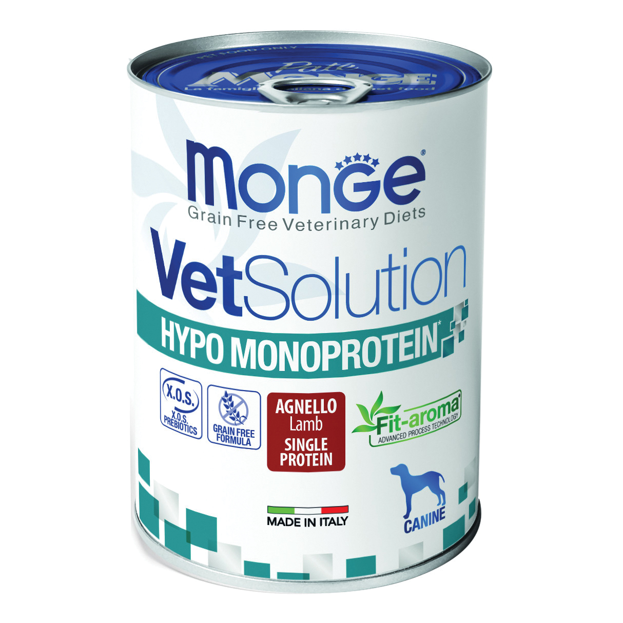Monge Cane Vet Solution Hypo Monoprotein Agnello Lattina 400 Gr
