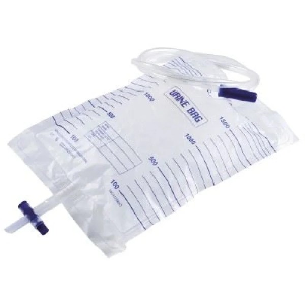 Sacca urina 2 l senza rubinetto tubo lunghezza 130 cm 25 pezzi