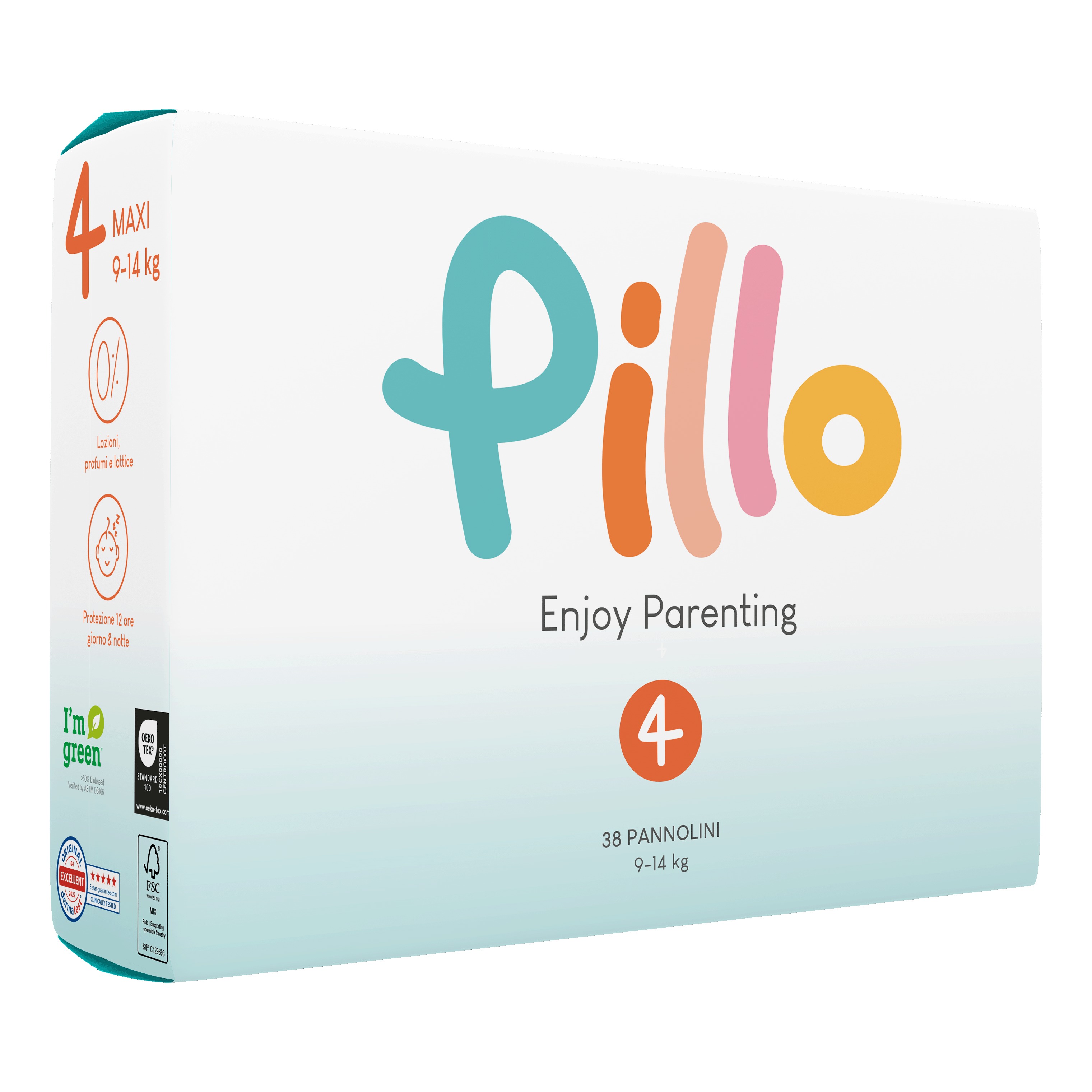 Pillo enjoy pannolini maxi 9 14 kg taglia 4 38 pezzi