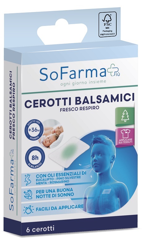 Cerotto balsamico fresco respiro sofarmapiu' 6 pezzi