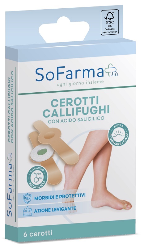 Cerotto paracallo callifugo 7x1,2 cm farmapiu' 6 pezzi