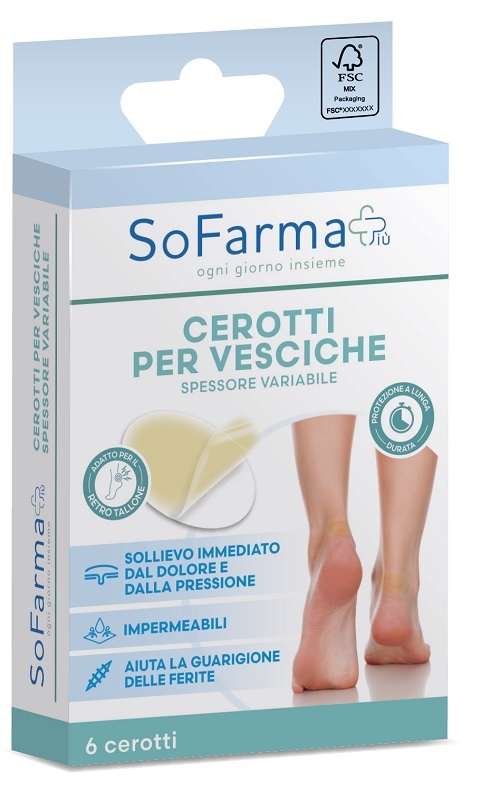 Cerotto Vescica Retrotallone Ovale 44x66 Mm Sofarmapiu' 6 Epezzizi