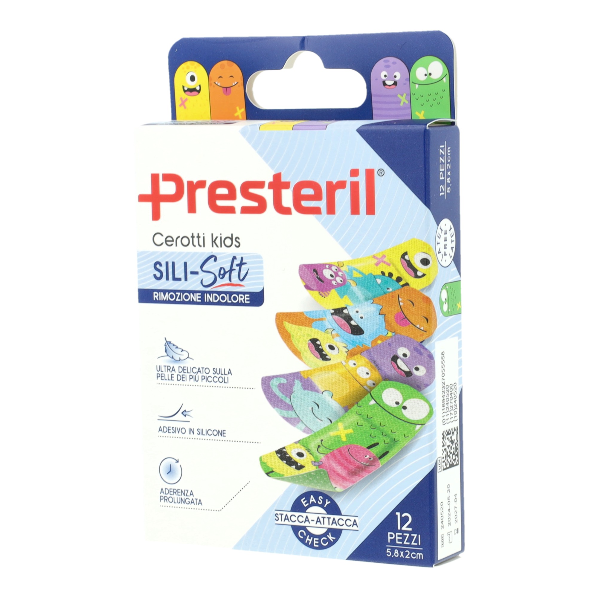 Cerotto presteril sili-soft kids 5,8x2 cm 12 pezzi