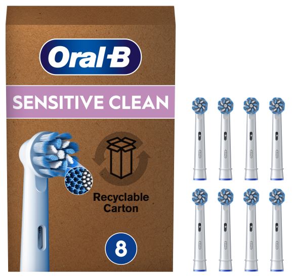 Oral-B Sensiclean Testine di Ricambio Spazzolino Elettrico 8 Pezzi