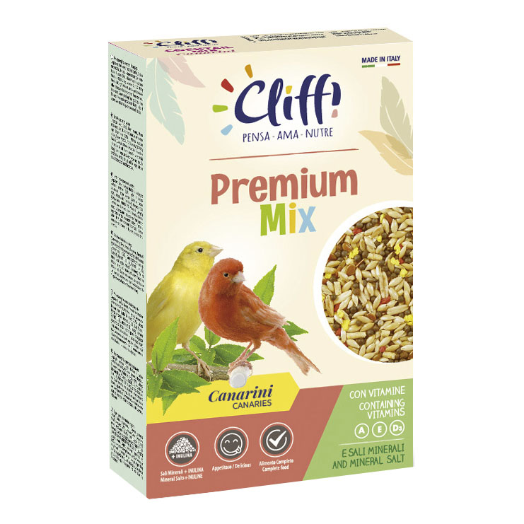 Cliffi premium mix canarini 800 g miscela vitaminizzata con energy complex