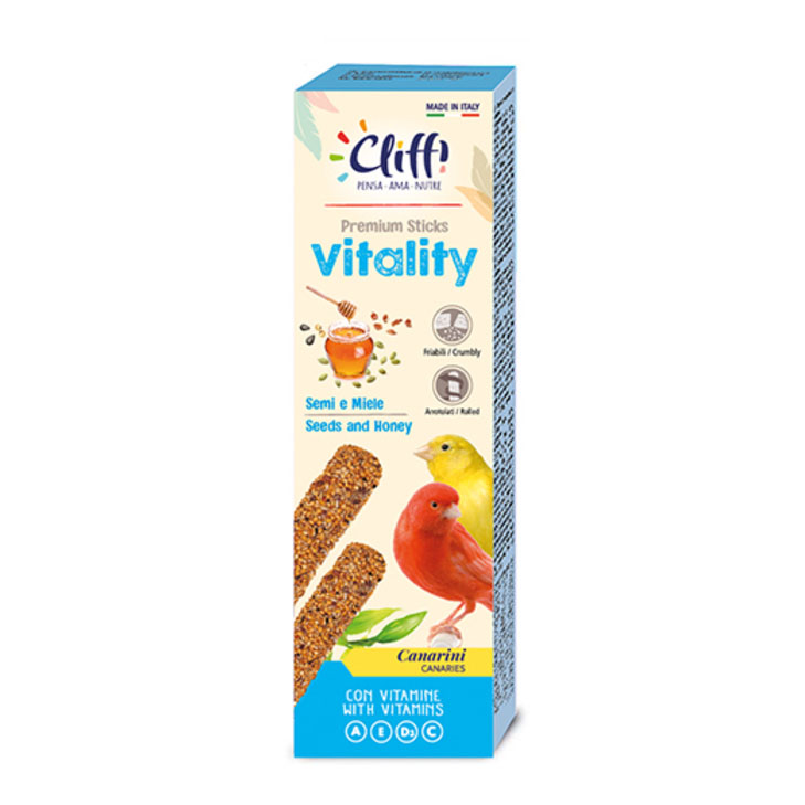 Cliffi sticks canarini con miele + semi salute vitality 60 g pcoa412