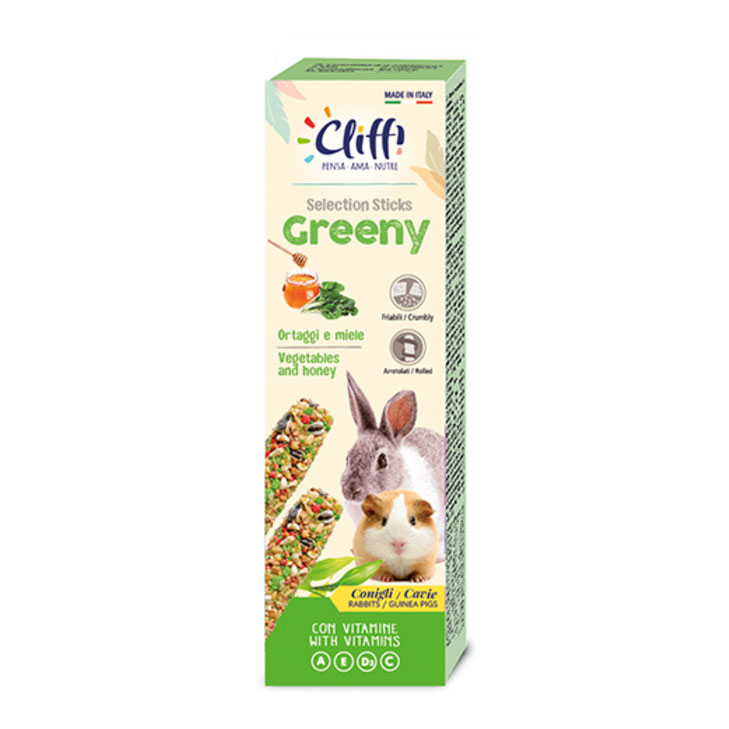 Cliffi sticks conigli cavie con ortaggi e miele geeny 110 g