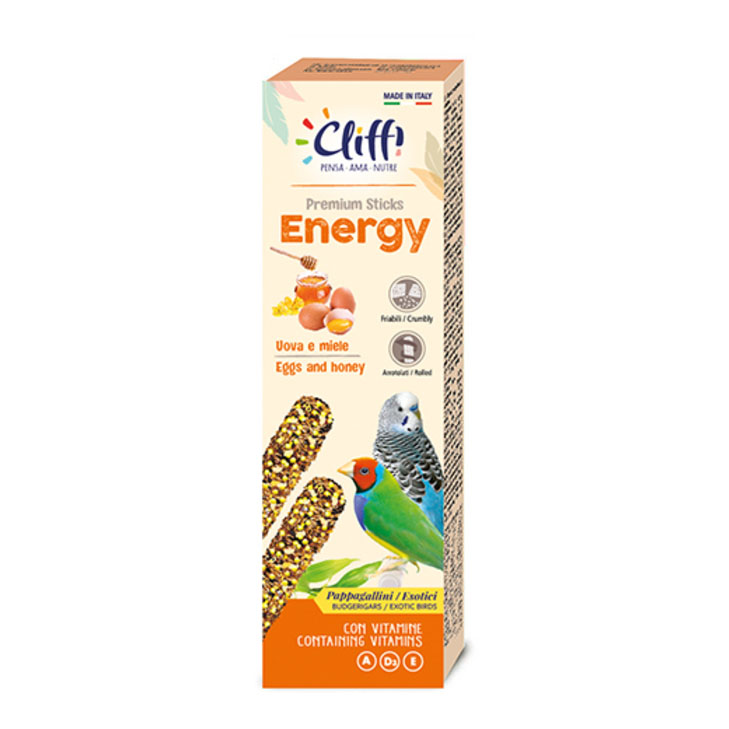 Cliffi sticks pappagallini esotici con uova e miele energy 60 g pcoa436